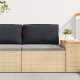 vidaXL Poduszki Czarna Poliester 40 x 80 x 12 cm Poduszka na krzesło 1