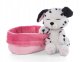 NICI 47891 Maskotka śpiący szczeniak Dalmatyńczyk 12cm w koszyku różowym 3