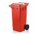 Pojemnik do segregacji odpadów na kółkach WEBER - pojemność 120 l (Kolor: czerwony) 1