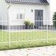 Ogrodzenie z lancetami, białe, 3,4x1 m, stal 1