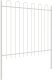 Ogrodzenie z hołdem górnym Białe 5,1x1,5 m Stal 3
