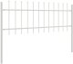 Biały płot ogrodowy z grotami, 8,5x0,6 m, stalowy 2