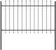 Ogrodzenie z dzidą Szare 10,2x1,2 m Stal 3