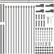Ogrodzenie z dzidą Szare 10,2x1,2 m Stal 4