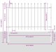 Ogrodzenie z dzidą Szare 10,2x1,2 m Stal 6