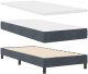 Łóżko Box Spring z materacem szare 100x200 cm Aksamit 2