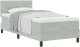 Łóżko Box Spring z materacem Jasnoszary 90x200 cm Aksamit 2