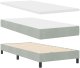 Łóżko Box Spring z materacem Jasnoszary 90x200 cm Aksamit 6