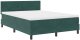 Box Spring Łóżko z Materacem Ciemnozielone 140x190 cm Velvet 2