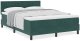 Box Spring Łóżko z Materacem Ciemnozielone 140x190 cm Velvet 3