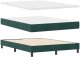 Box Spring Łóżko z Materacem Ciemnozielone 140x190 cm Velvet 5