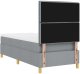 Łóżko kontynentalne z materacem jasnoszary 100x200 cm materiał 10