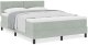 Łóżko Box Spring z Materacem Jasnoszare 140x200 cm Aksamit 3