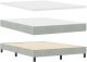 Łóżko Box Spring z Materacem Jasnoszare 140x200 cm Aksamit 5