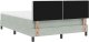 Łóżko Box Spring z Materacem Jasnoszare 140x200 cm Aksamit 9