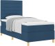 Łóżko z materacem Box Spring Niebieskie 90x200 cm Tkanina 1