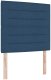 Łóżko z materacem Box Spring Niebieskie 90x200 cm Tkanina 2