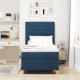 Łóżko z materacem Box Spring Niebieskie 90x200 cm Tkanina 4