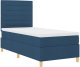 Łóżko z materacem Box Spring Niebieskie 90x200 cm Tkanina 5