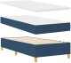 Łóżko z materacem Box Spring Niebieskie 90x200 cm Tkanina 6