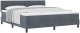 Łóżko Box Spring z materacem Ciemnoszary Super King Aksamit 1