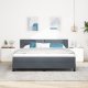 Łóżko Box Spring z materacem Ciemnoszary Super King Aksamit 4