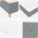 Łóżko boxspring z materacem Jasnoszare 140x190 cm Tkanina 10