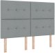 Łóżko boxspring z materacem Jasnoszare 140x190 cm Tkanina 2