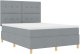 Łóżko boxspring z materacem Jasnoszare 140x190 cm Tkanina 5