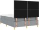 Łóżko boxspring z materacem Jasnoszare 140x190 cm Tkanina 9