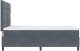 łóżko kontynentalne z materacem ciemnoszary 160x200 cm aksamit 8