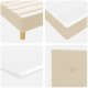 Łóżko Box Spring z materacem w kolorze kremowym 200x200 cm, materiał 10