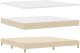 Łóżko Box Spring z materacem w kolorze kremowym 200x200 cm, materiał 2