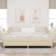 Łóżko Box Spring z materacem w kolorze kremowym 200x200 cm, materiał 4