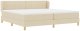 Łóżko Box Spring z materacem w kolorze kremowym 200x200 cm, materiał 6