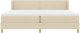 Łóżko Box Spring z materacem w kolorze kremowym 200x200 cm, materiał 7
