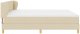 Łóżko Box Spring z materacem w kolorze kremowym 200x200 cm, materiał 8