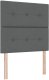 łóżko sprężynowe z materacem szare 100x200 cm tkanina 5