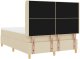 Łóżko z materacem i LED Kremowe 160x200 cm Tkanina 8