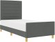 Stelaż łóżka Ciemnoszary 100x200 cm Z materiału 2