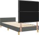 Stelaż łóżka Ciemnoszary 100x200 cm Z materiału 10