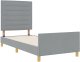 vidaXL Łóżko Szare Jasne 100x200 cm Tkanina 3