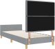 vidaXL Łóżko Szare Jasne 100x200 cm Tkanina 10