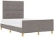 vidaXL Ramka łóżka Taupe 120x200 cm Tkanina 2