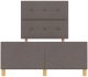 vidaXL Ramka łóżka Taupe 120x200 cm Tkanina 8