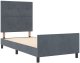 vidaXL Rama łóżka ciemnoszara 80x200 cm welur 3