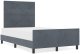 Łóżko Ciemnoszare 120x190 cm Aksamit 4