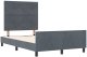 Łóżko Ciemnoszare 120x190 cm Aksamit 6