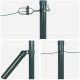 Słupki ogrodzeniowe z szpicem 52 szt. 32 mm 100 cm Stal ocynkowana 4