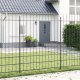 Ogrodzenie z hokus-pokus Szare 13,6x2 m Stal 1